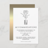 Eenvoudige verblijfskaart voor bruiloft (Voorkant / Achterkant)