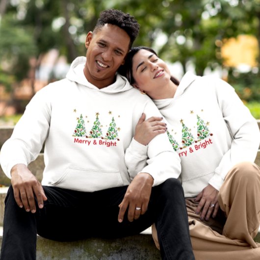 Eenvoudige, verbluffende 'Merry & Bright' Drie ker T-shirt