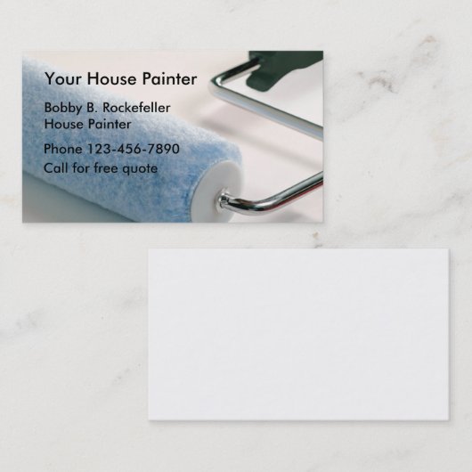 Eenvoudige verf visitekaartje (Voorkant / Achterkant)