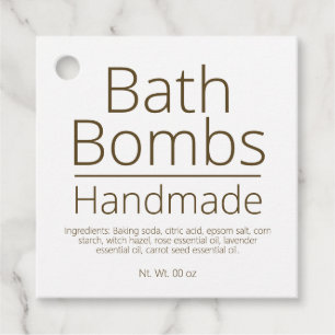Eenvoudige verfijnde Bath Bomb Business Hobby Bedankjes Labels