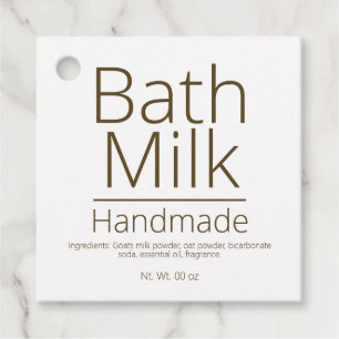Eenvoudige verfijnde Bath Milk Business Hobby Bedankjes Labels