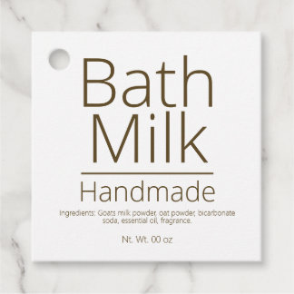Eenvoudige verfijnde Bath Milk Business Hobby Bedankjes Labels