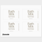 Eenvoudige verfijnde Bath Milk Business Hobby Rechthoekige Sticker (Vel)