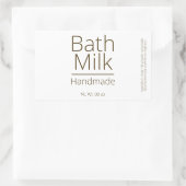 Eenvoudige verfijnde Bath Milk Business Hobby Rechthoekige Sticker (Tas)