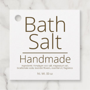 Eenvoudige verfijnde Bath Salt Business Hobby Bedankjes Labels