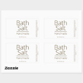 Eenvoudige verfijnde Bath Salt Business Hobby Rechthoekige Sticker (Vel)