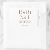 Eenvoudige verfijnde Bath Salt Business Hobby Rechthoekige Sticker (Tas)