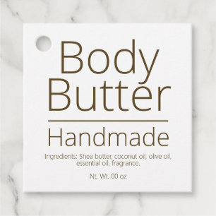 Eenvoudige verfijnde Body Butter Business Hobby Bedankjes Labels