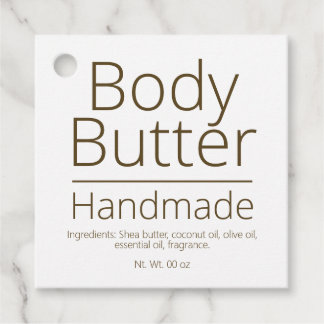 Eenvoudige verfijnde Body Butter Business Hobby Bedankjes Labels