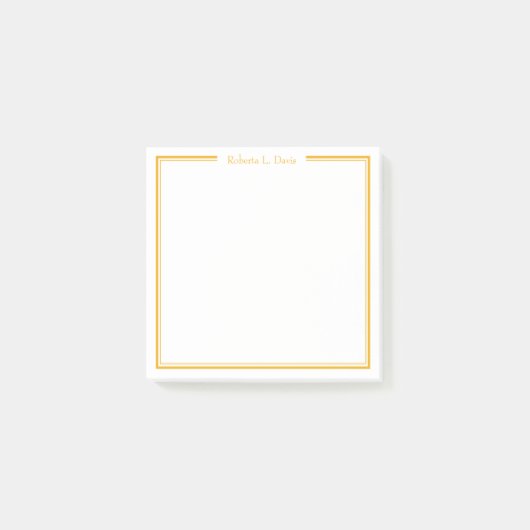 Eenvoudige verfijnde lijnen gepersonaliseerd op ma post-it® notes (Voorkant)