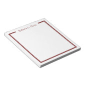 Eenvoudige verfijnde lijnen gepersonaliseerde doua notitieblok (Schuin)