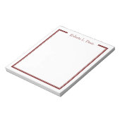 Eenvoudige verfijnde lijnen gepersonaliseerde doua notitieblok (Linkerzijde)