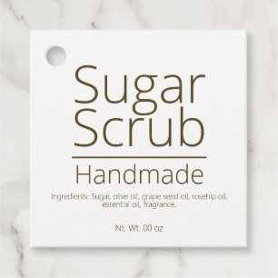 Eenvoudige verfijnde Sugar Scrub Business Hobby Bedankjes Labels