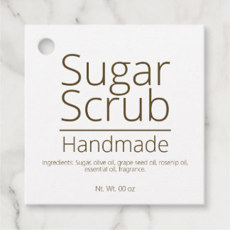 Eenvoudige verfijnde Sugar Scrub Business Hobby Bedankjes Labels