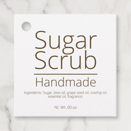 Eenvoudige verfijnde Sugar Scrub Business Hobby Bedankjes Labels (Voorkant)