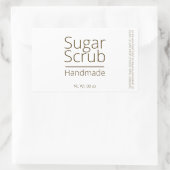 Eenvoudige verfijnde Sugar Scrub Business Hobby Rechthoekige Sticker (Tas)