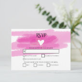 Eenvoudige verflijnen en hartwuwkaarten met RSVP-k RSVP Kaartje (Staand voorkant)