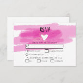Eenvoudige verflijnen en hartwuwkaarten met RSVP-k RSVP Kaartje (Voorkant / Achterkant)