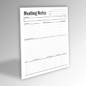Eenvoudige vergadernotities sjabloon Notitieblok