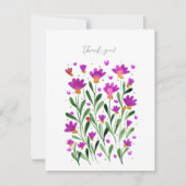 Eenvoudige vergeet-mij-niet bloemen Dank je kaart (Voorkant)