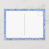 Eenvoudige Vergeet-mij-nietje Bedankkaart Briefkaart (Achterkant)