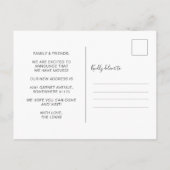 Eenvoudige verhuisberichtkaart aankondigingskaart (Achterkant)