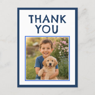 Eenvoudige verjaardag Bedankt kinderen foto Briefkaart