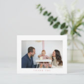 Eenvoudige verjaardag Dank je Foto Post Kaart (Staand voorkant)