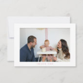 Eenvoudige verjaardag Dank u voor uw foto Bedankkaart (Voorkant)