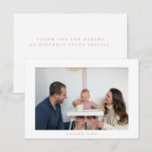 Eenvoudige verjaardag Dank u voor uw foto Bedankkaart (Voorkant / Achterkant)