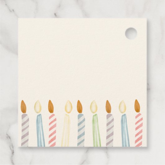 Eenvoudige Verjaardag Kaarsen Classic Party Bedankjes Labels (Achterkant)