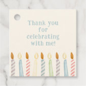 Eenvoudige Verjaardag Kaarsen Classic Party Bedankjes Labels (Voorkant)