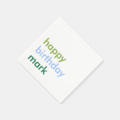 Eenvoudige verjaardag van een moderne jongen servet (Hoek)