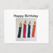 Eenvoudige Verjaardag wenskaart Briefkaart (Voorkant)