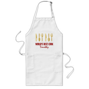 Eenvoudige verjaardags schort voor hem Aangepast