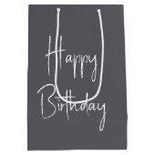 Eenvoudige verjaardagsbloem in vaas medium cadeauzakje (Achterkant)