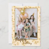 Eenvoudige verjaardagsfoto Verjaardagskaart Feestdagenkaart (Voorkant)
