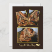 Eenvoudige Verjaardagsfotocollage Verjaardags Kaar Feestdagenkaart (Voorkant)