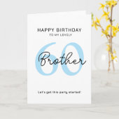 Eenvoudige verjaardagskaart 60 broer. kaart (Gele Bloem)