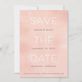 Eenvoudige verklaring | Blush Waterverf Opslaan Da Save The Date (Voorkant)