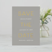 Eenvoudige verklaring | Folie Save the Date Kaart (Staand Voorkant)