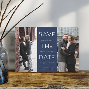 Eenvoudige verklaring Twee Foto's opslaan op dat Save The Date