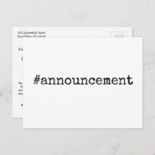 Eenvoudige verklaring van Hashtag Uitgestelde brui Briefkaart (Voorkant / Achterkant)