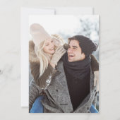 Eenvoudige verklaring Vrolijk kerstfeest twee foto Feestdagenkaart (Achterkant)