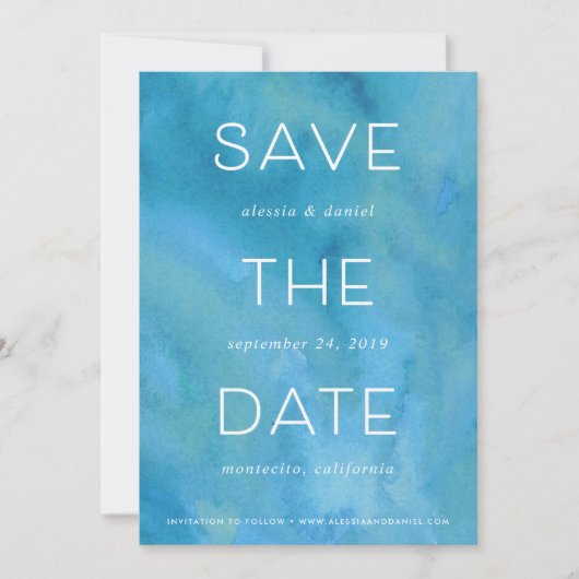 Eenvoudige verklaring | Waterverf De Kaart Datum o (Voorkant)