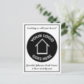 Eenvoudige verkoop van Logo voor Estate Company Cu Briefkaart (Staand voorkant)