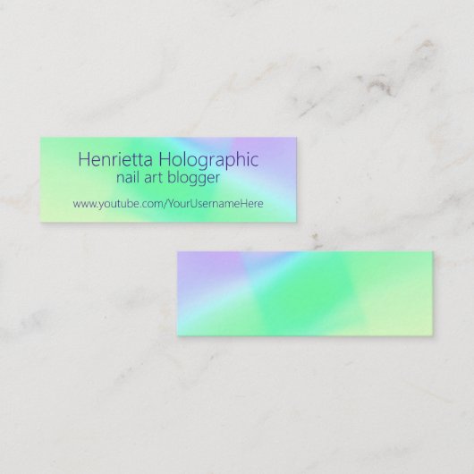 Eenvoudige verloop mini visitekaartje (Voorkant / Achterkant)