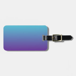 Eenvoudige verloopachtergrond paars turquoise blau bagagelabel