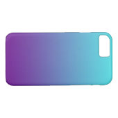 Eenvoudige verloopachtergrond Paars Turquoise Blue Case-Mate iPhone Case (Achterkant (Horizontaal))