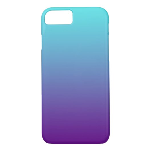 Eenvoudige verloopachtergrond Paars Turquoise Blue Case-Mate iPhone Case (Achterkant)